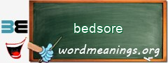 WordMeaning blackboard for bedsore